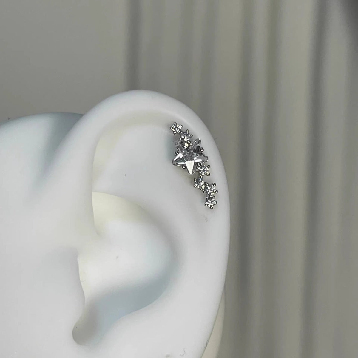 Bow Ear Bone Female Screw Tightening Buckle Niche Design Sleeping Stud Earrings