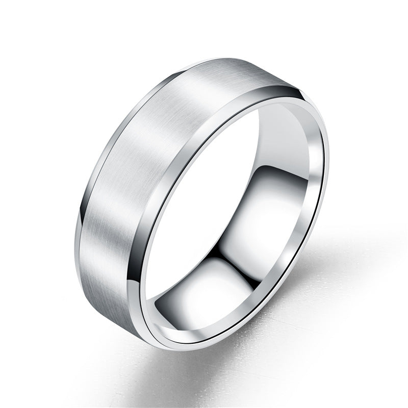 Titanium Steel Double Bevel Brushed Face Stainless Light Ring