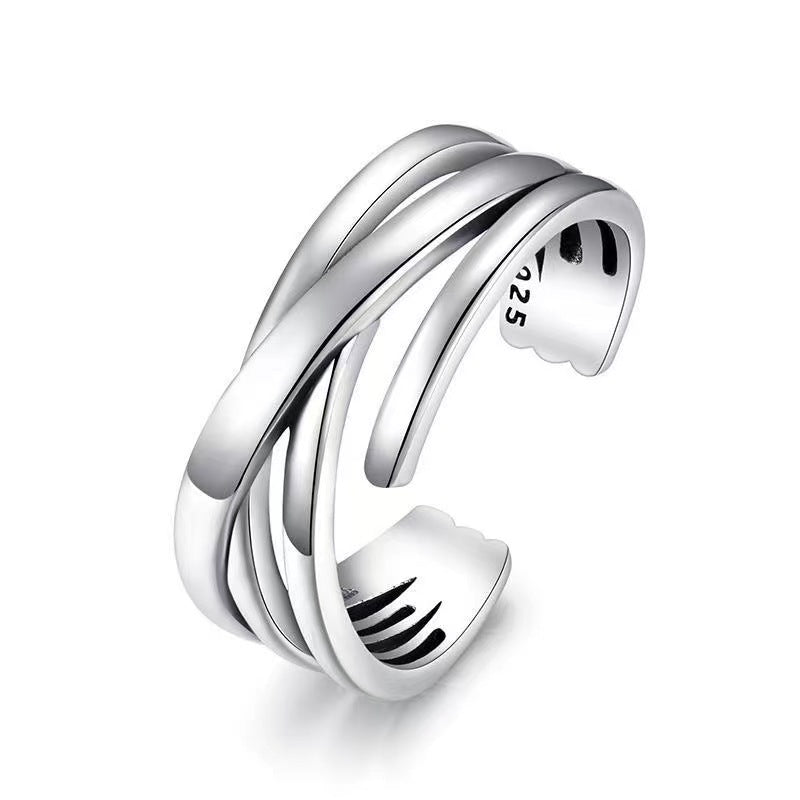 Women's & Men's Retro Simple Distressed Hip Hop Fashion Personalized Niche Design Rings