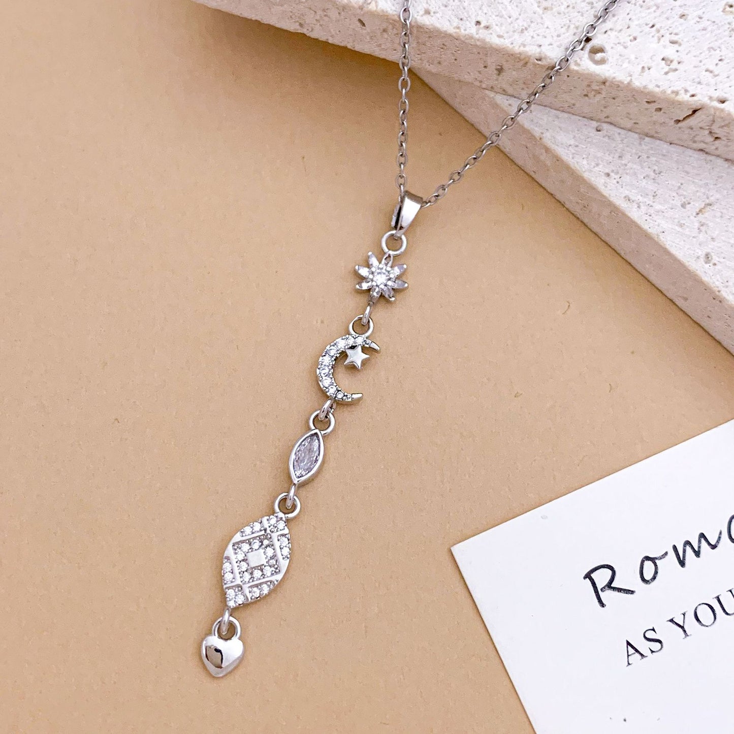 Combination Design Titanium Steel Niche Temperament Korean Style Clavicle Necklaces