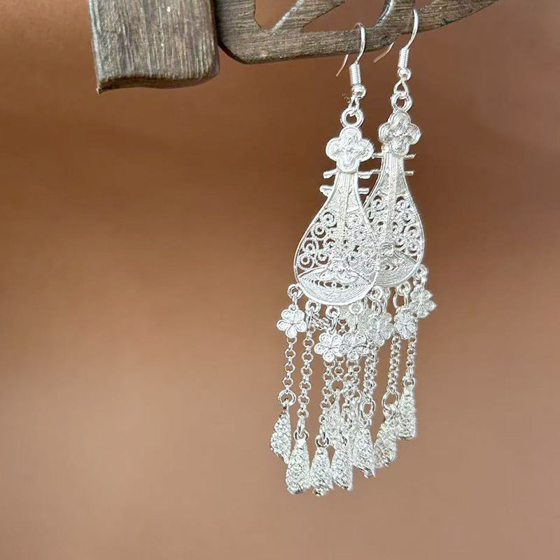 Ethnic Style Peacock Retro Ear Hook Earrings