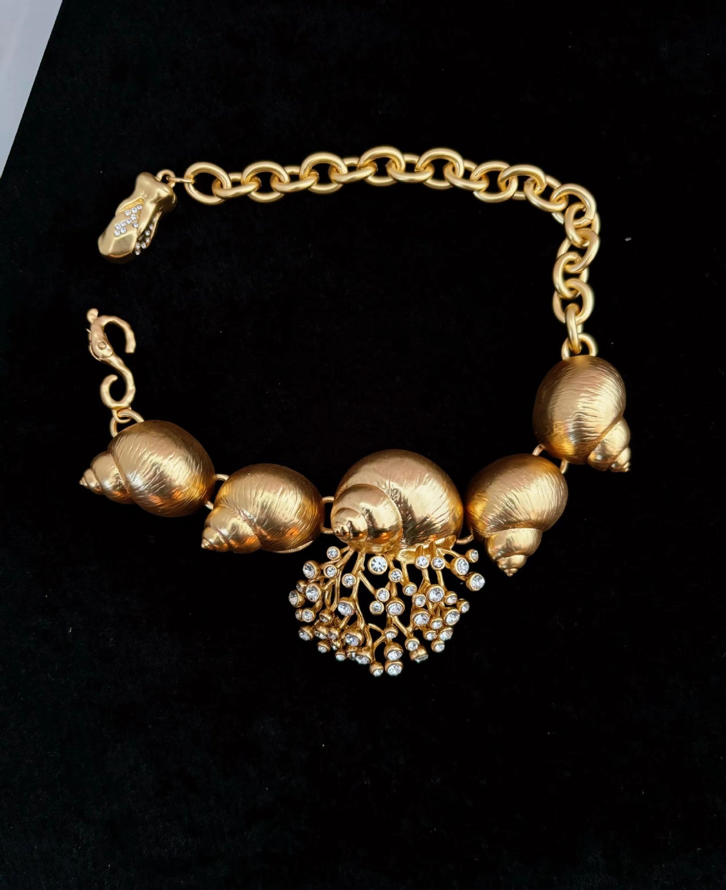 Advanced Model Style Snails Modeling Brass Necklace