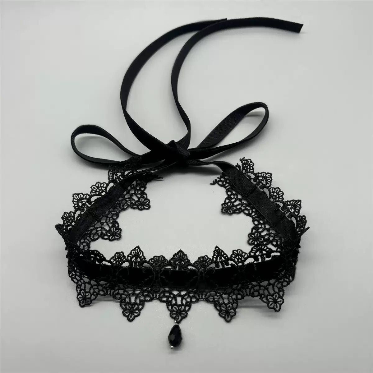 Neck Wine Red Dark Lace Veet Strap Collar