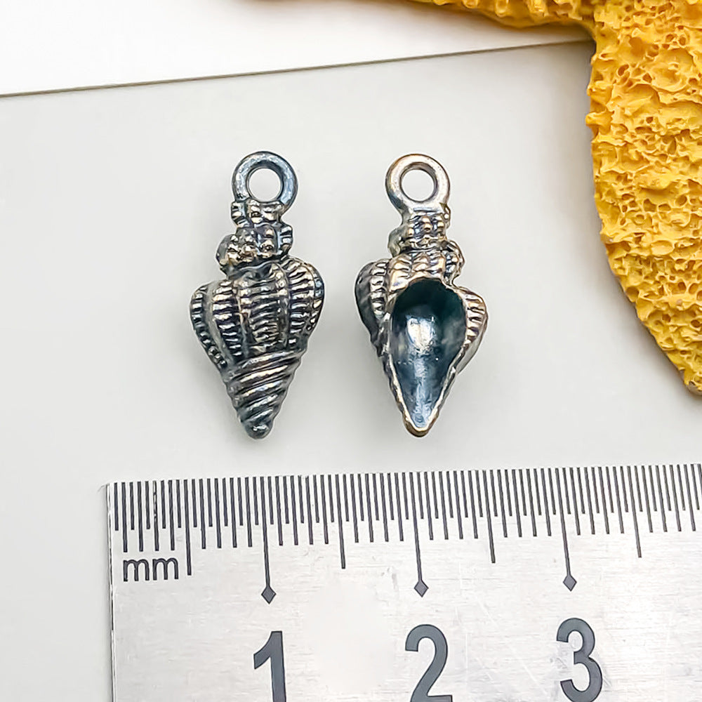 Colorful Oil Alloy Simulation Marine Conch Pendants