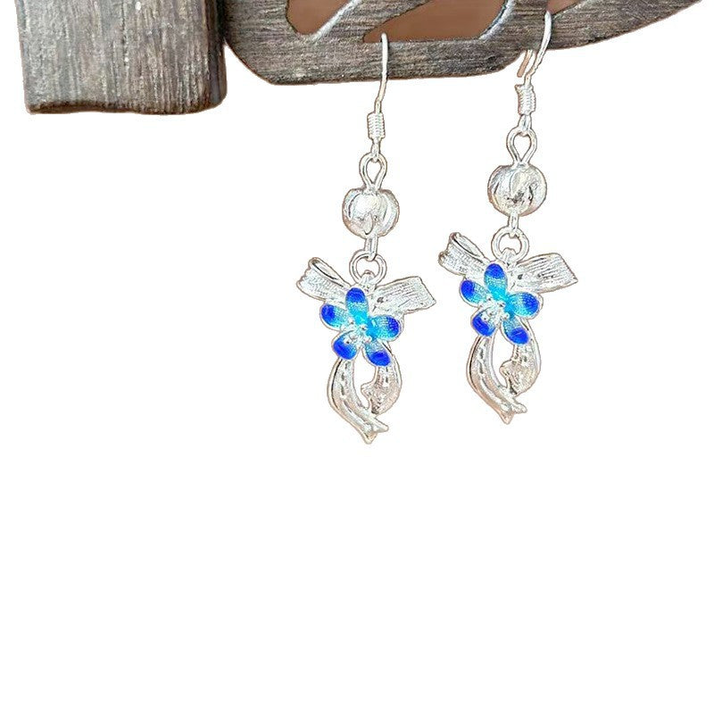 Ethnic Style Peacock Retro Ear Hook Earrings