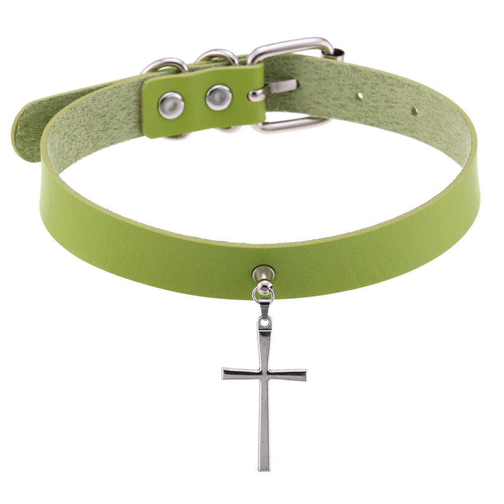 Hip Hop Punk Exquisite Cross Short Collar