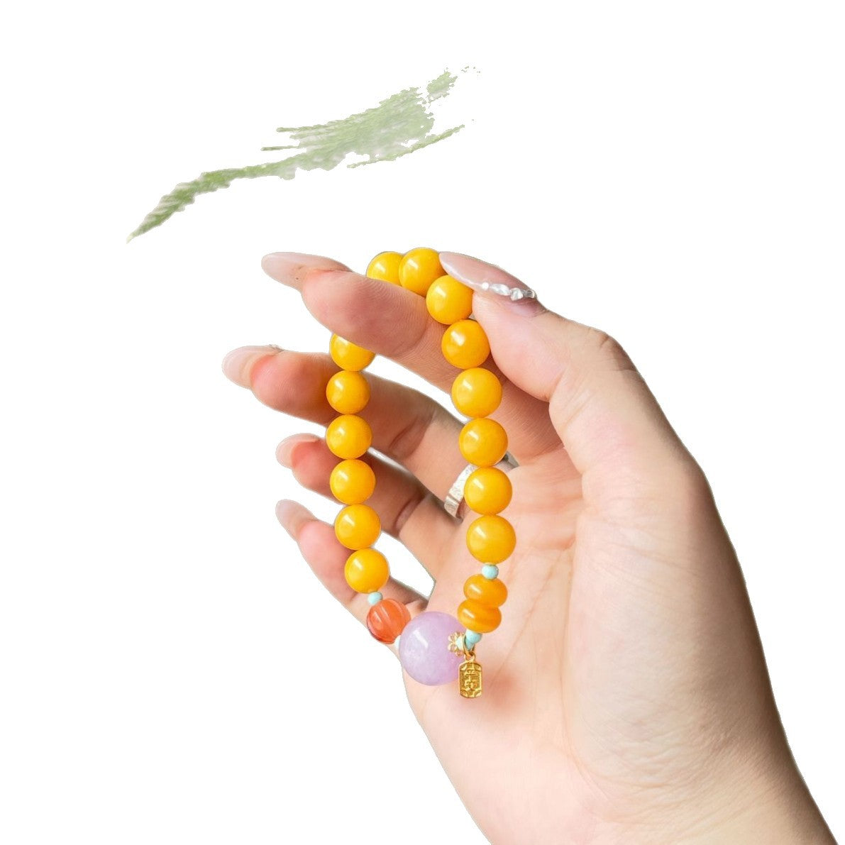 Chicken Grease Full Honey High Imitation Old Wax Amber Fidelity Bracelet