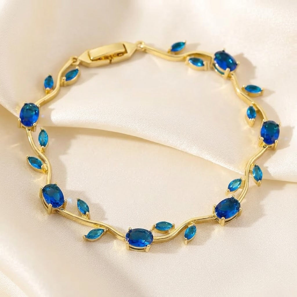 Women's Colorful Tulip Korean Zircon Style Full Diamond Bracelets