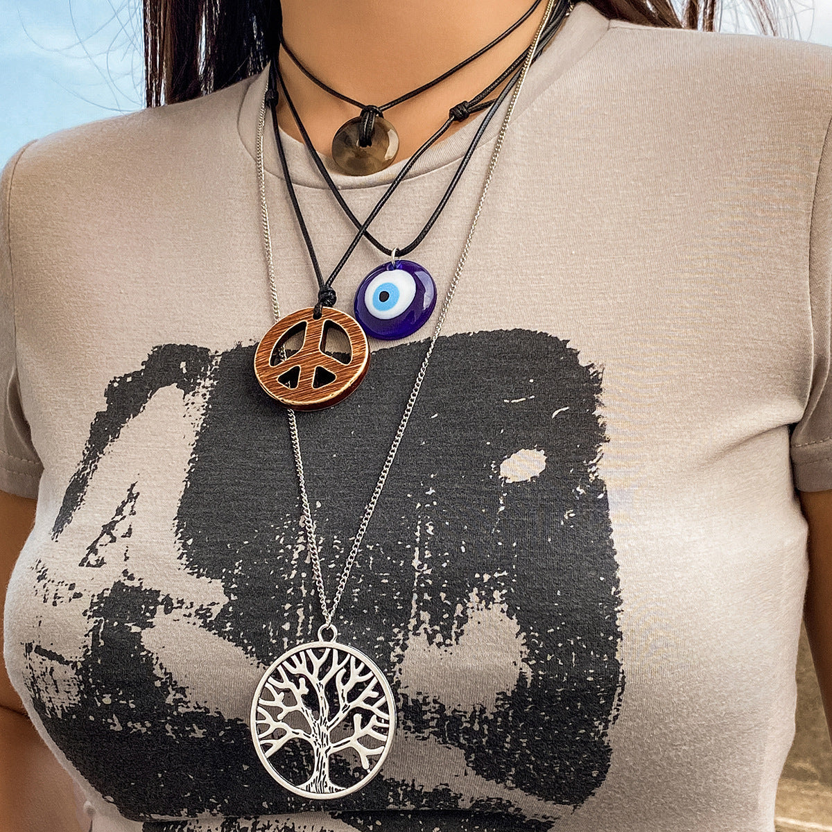 Style Retro Lucky Tree Suit Female Necklaces