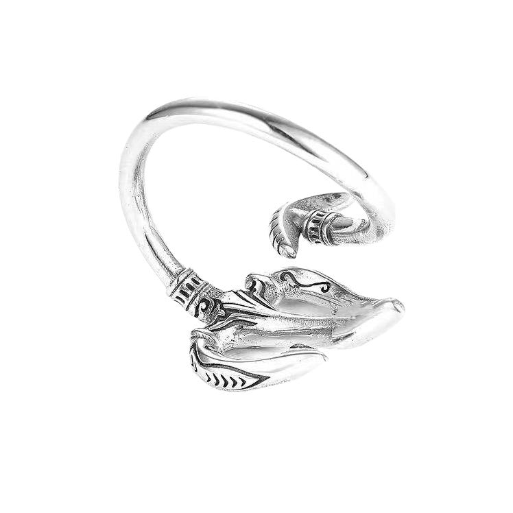 Sea King Trident Pu Handsome Personality Retro Trendy Boys Opening Rings