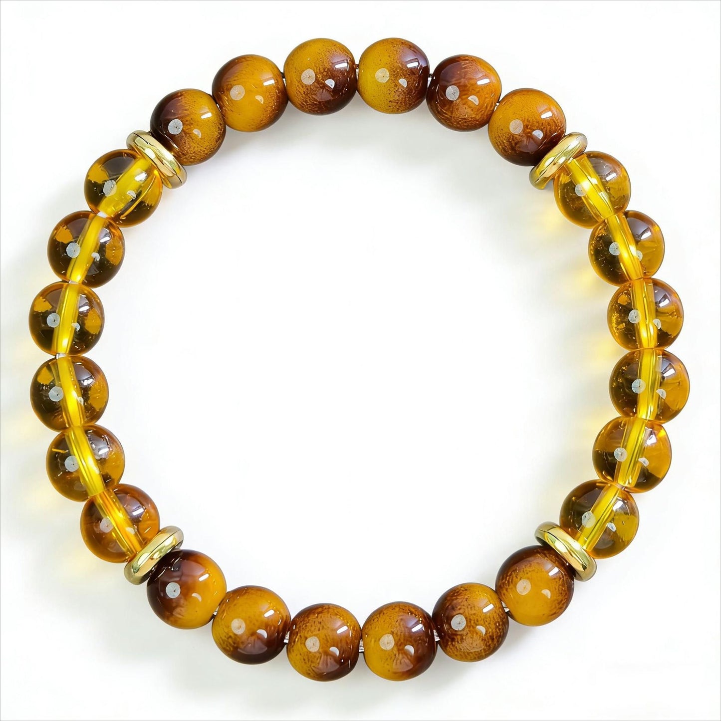 Xi Imitation Tigereye Amethyst Green Citrine Bracelet