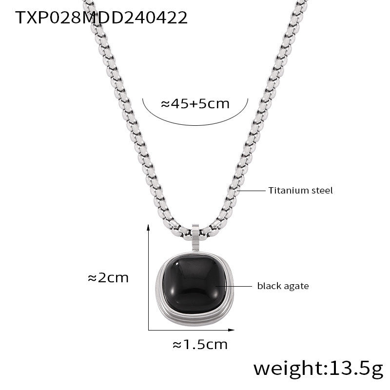 Retro Geometric Tigereye Graceful Personality Design Jewelry Set