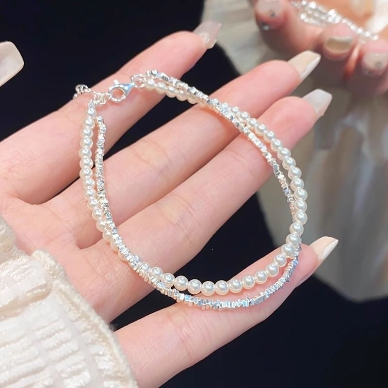 Pearl Broken Sier Female Light Luxury Bracelet