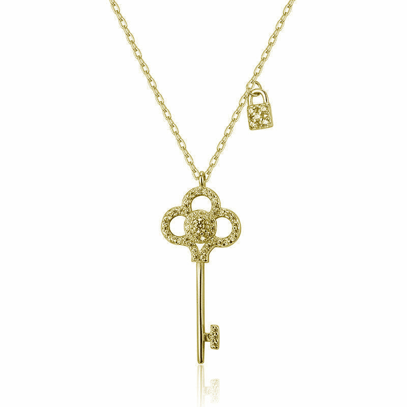 Diamond Key Female Versatile Antique Clavicle Necklaces
