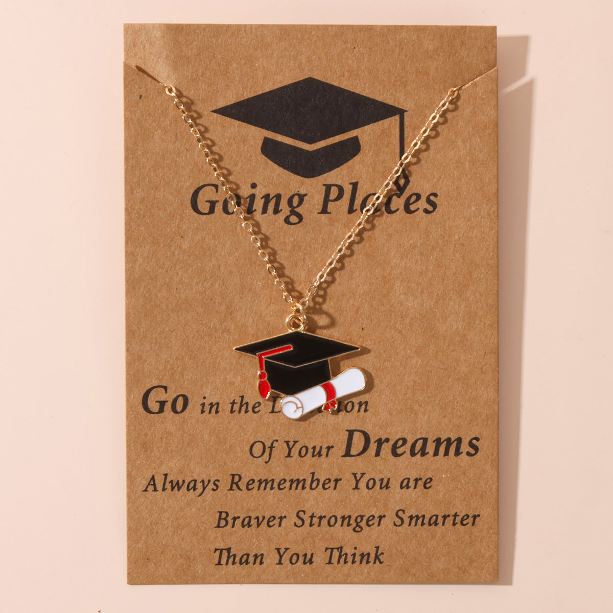 Graduation Stainless Steel Doctorial Hat Memorial Necklaces