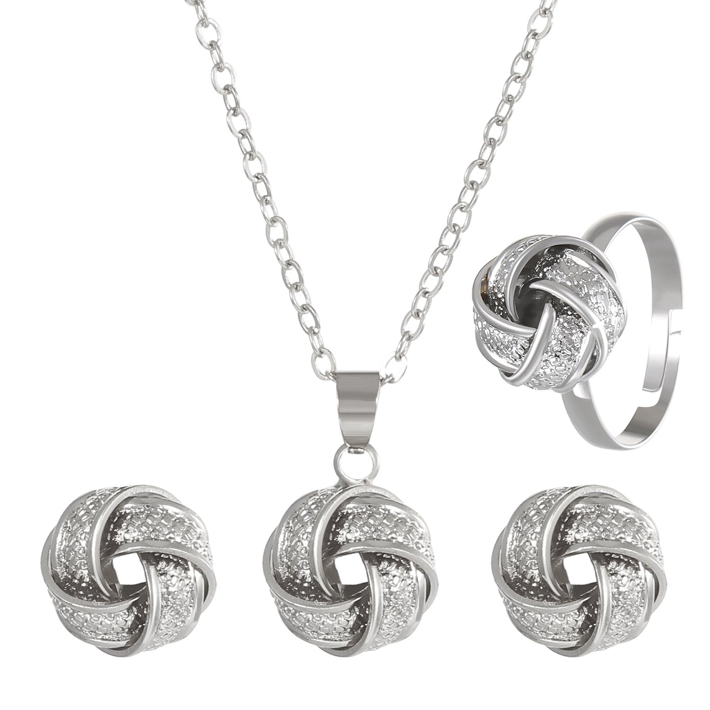 Bends Hitches Female Creative Knotted Twist Jewelry Set
