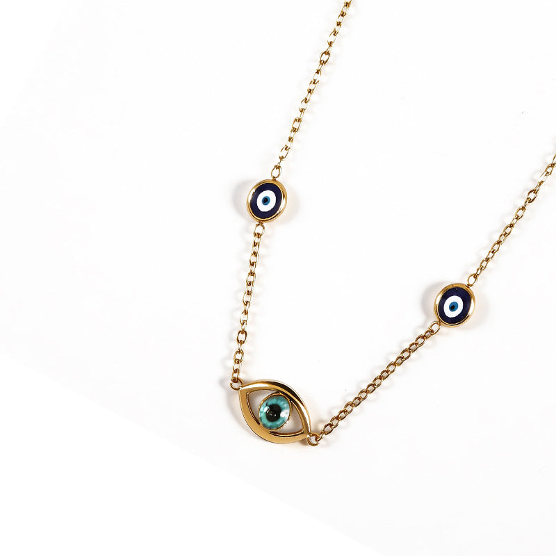 Blue Eyes Devil's Eye Titanium Steel Female Light Luxury Bracelets