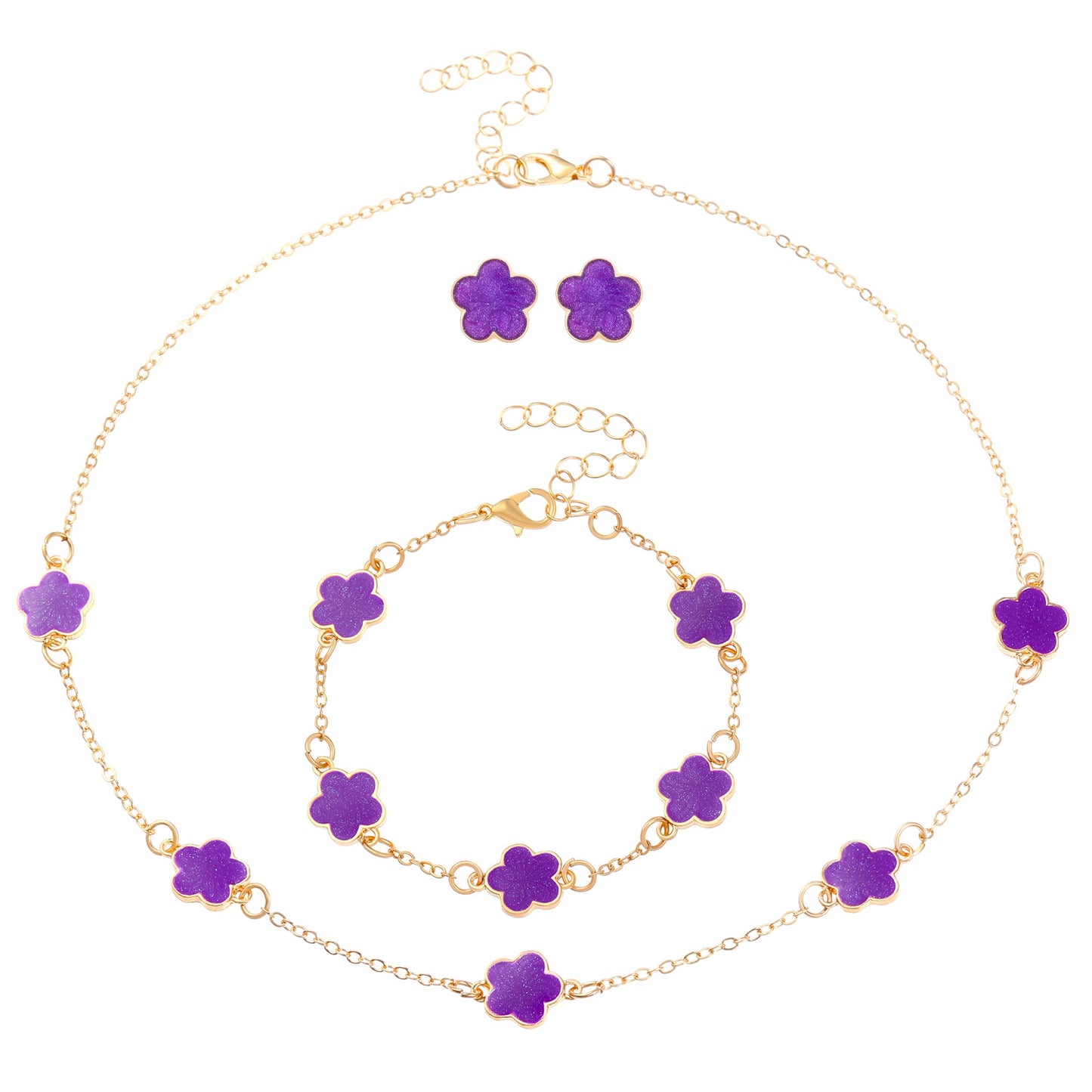 Women's Parthenocissus Grass Ear Elegant Clover Five Bracelets