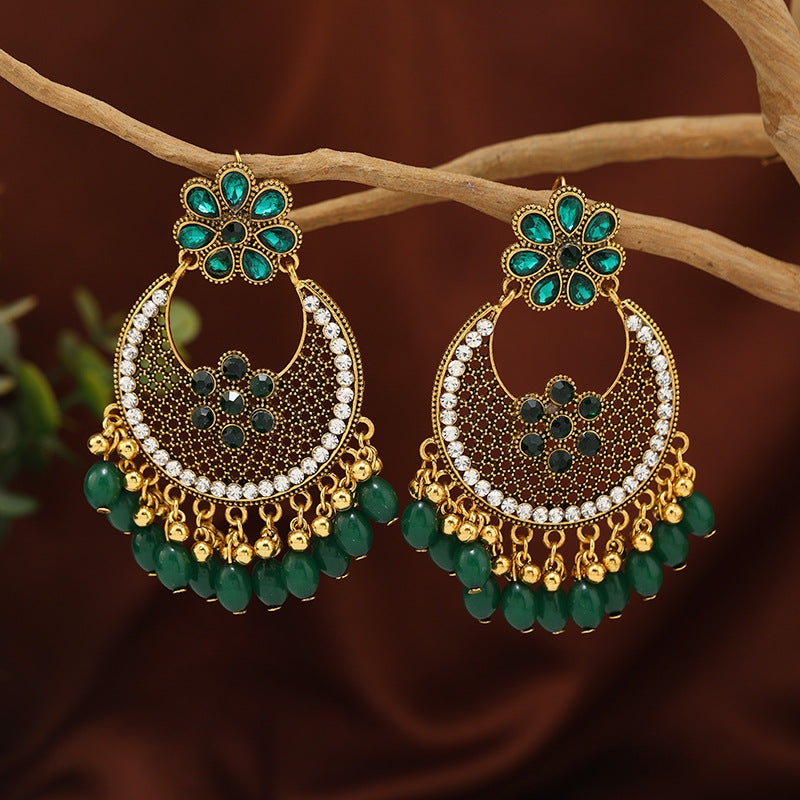 Women's Retro Ethnic Style Carved Hollow Alloy Bohemian Indian Ear Hook