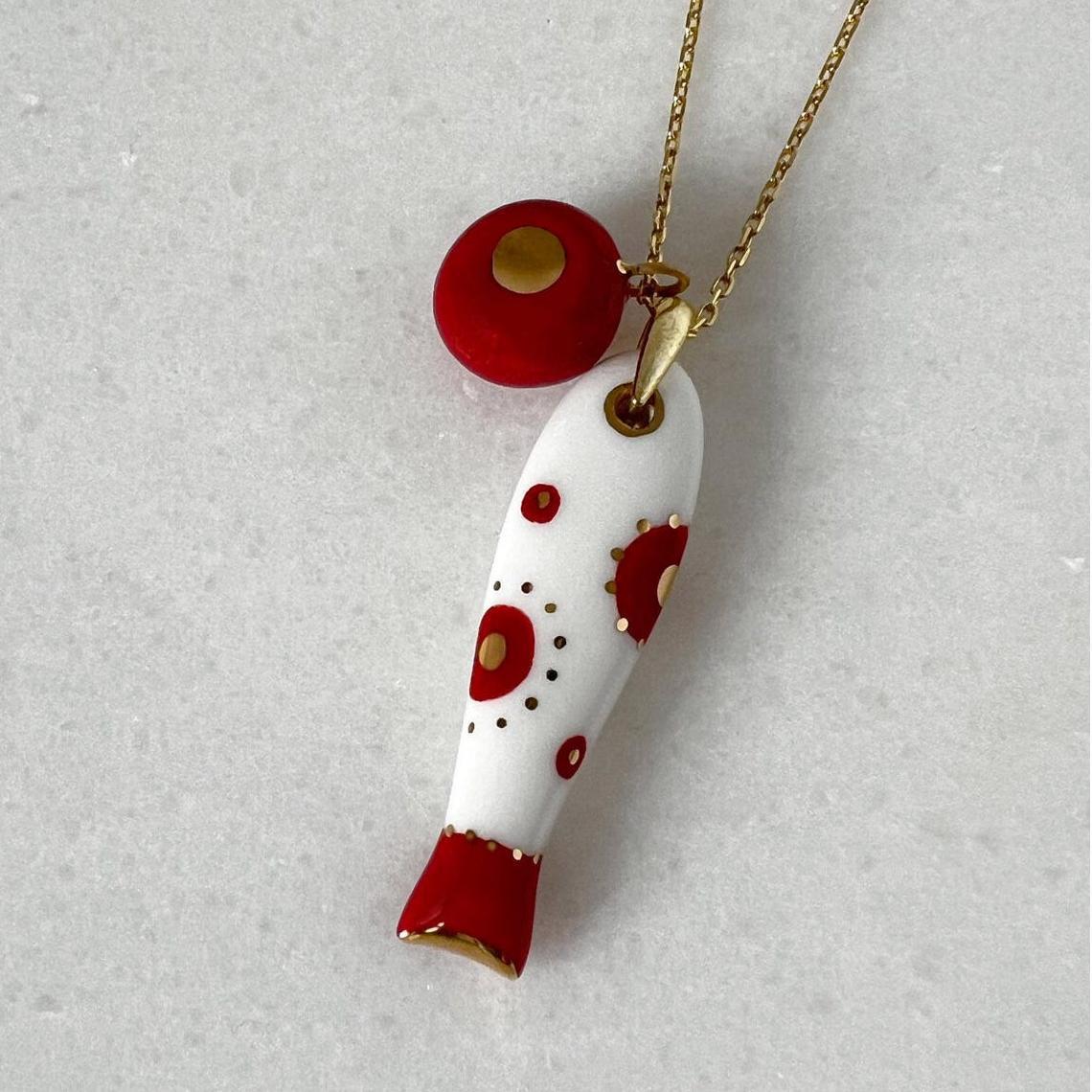 Polka Dot Double-sided Handmade Summer Vacation Necklaces