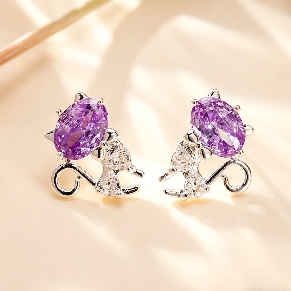 Summer Colorful Millennium Rose Cut Zircon Light Luxury Earrings