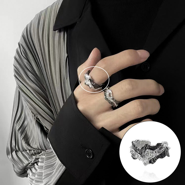 Men's Ashes Series Fashion Retro Aloofness Style High Sense Rings