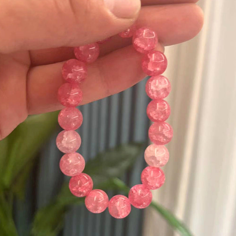 Ice Crack Bead Crystal Transparent Jade Broken Pliable Temperament Bracelets