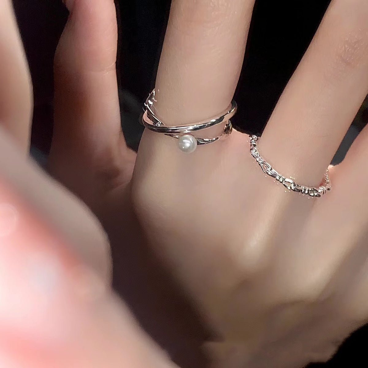 Pearl Cross For Affordable Luxury Fashion High Sense Design Rings