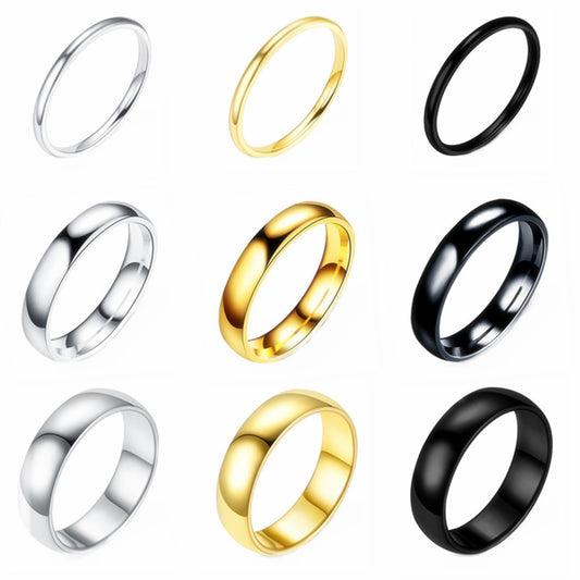 Steel Mm Inner Outer Arc Simple Couple Rings