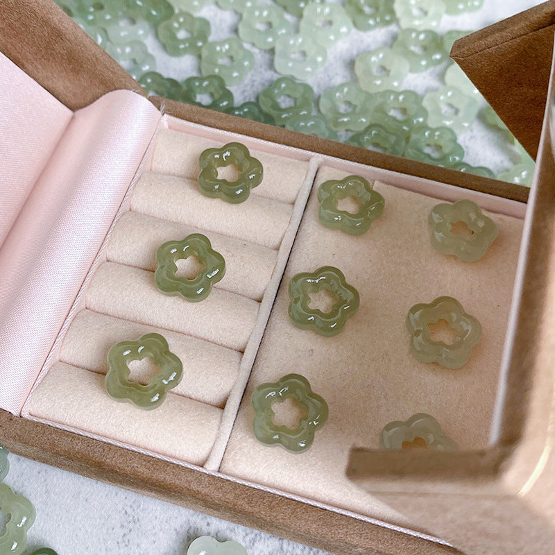 Natural Material Clear Water Jade Five-pointed Jewelry Accessories