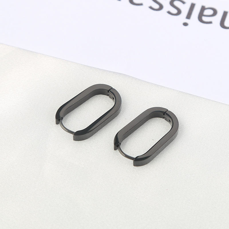 Women's & Men's Stainless Steel U-shaped Titanium Ear Fashion Earrings