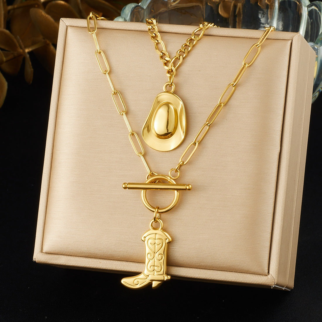 Women's Retro High-grade Personalized Dripping Gold-plated Necklace