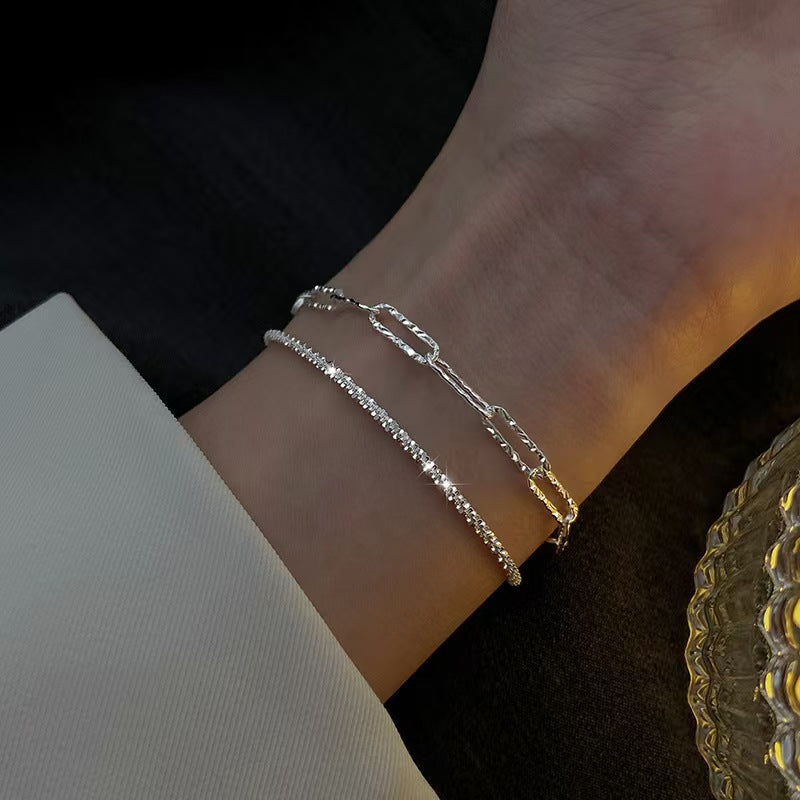 Cold Affordable Luxury Style Shiny Zircon Bracelets