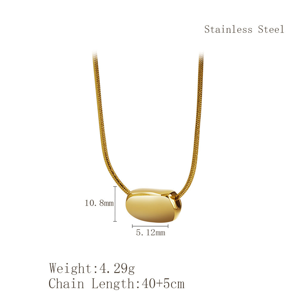 Women's Pea Jequirity Bean Snake Bone Chain Necklaces