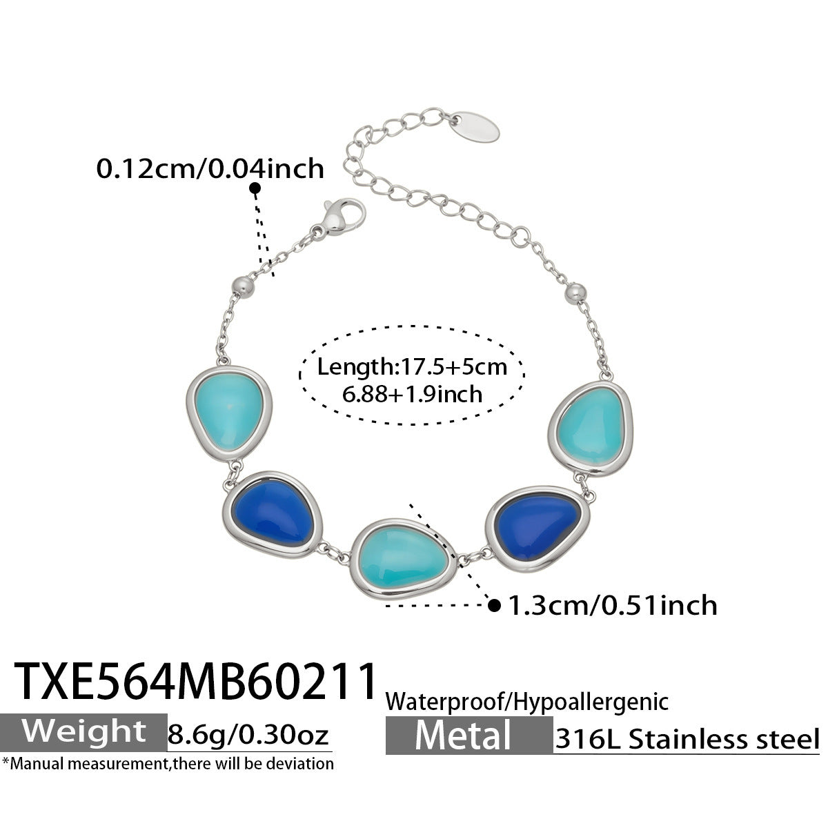 Li Affordable Luxury Style Cut Water Drop-shaped Opal Female Stainless Necklaces