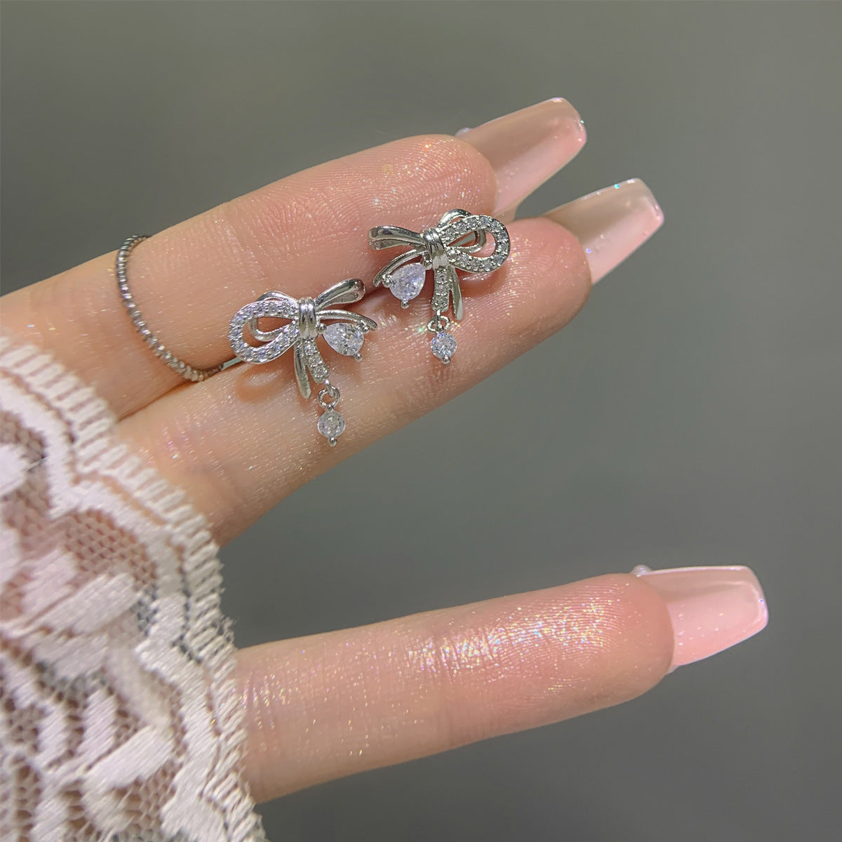 Smart Knot Series Female Sweet Bow Earrings