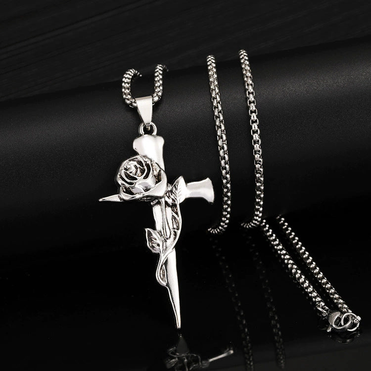Women's & Men's Simplicity Long Gothic Vintage Stainless Steel Pendants