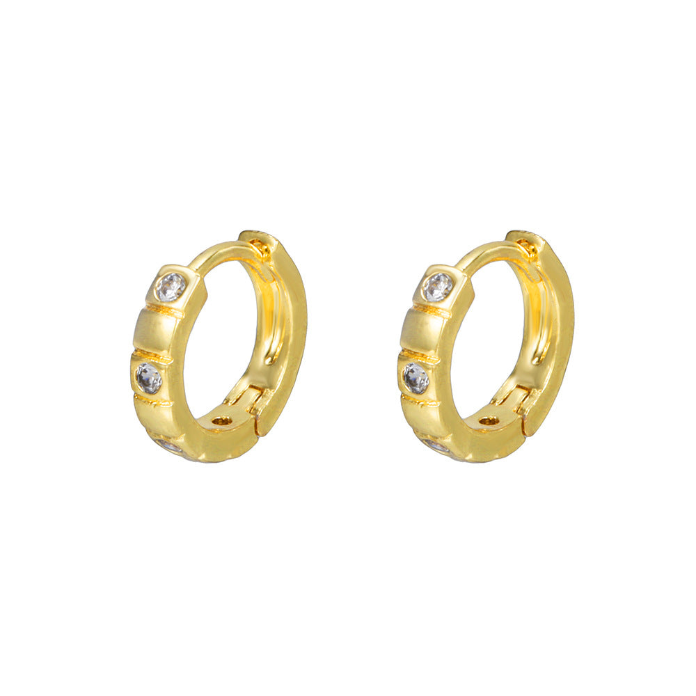 Copper Arc Geometric Design Real Gold Rings