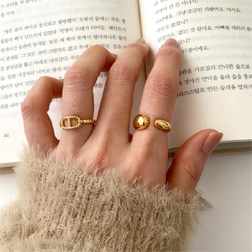 Fan Korean Jewelry Sterling Sier Water Drop Simple Rings