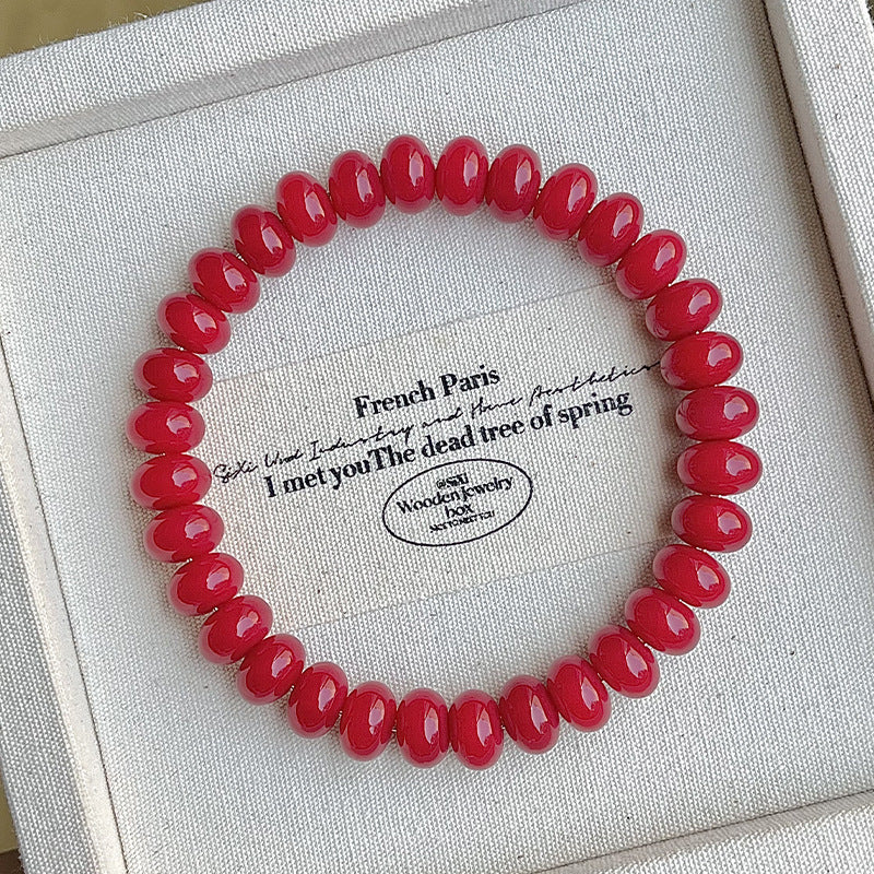 Cat's Paw Plum Chinese Style Abacus Beads Crafts Bracelet