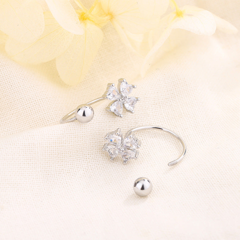 Clover Female Screw Twist Before Sleep Exquisite Versatile Ear Hook