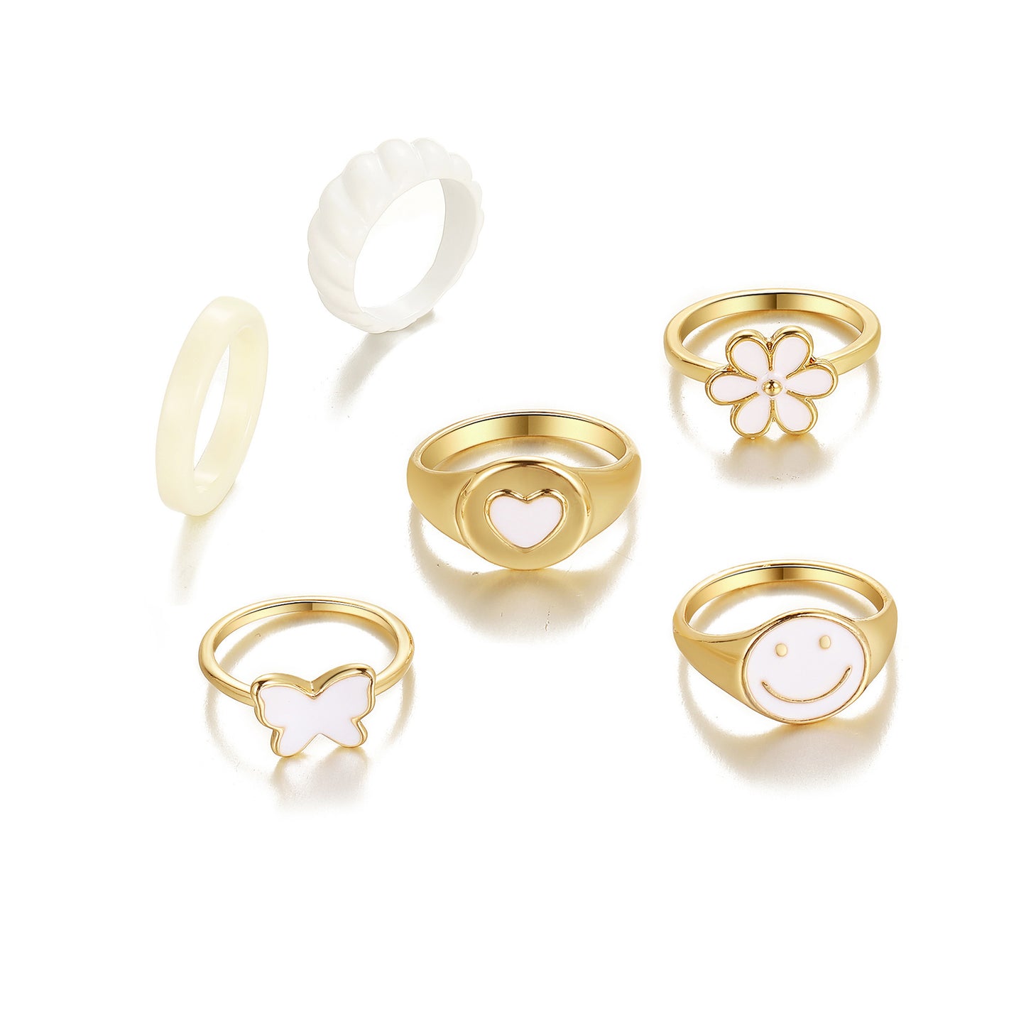 Women's Creative Simple Resin Alloy Tail Color Ring