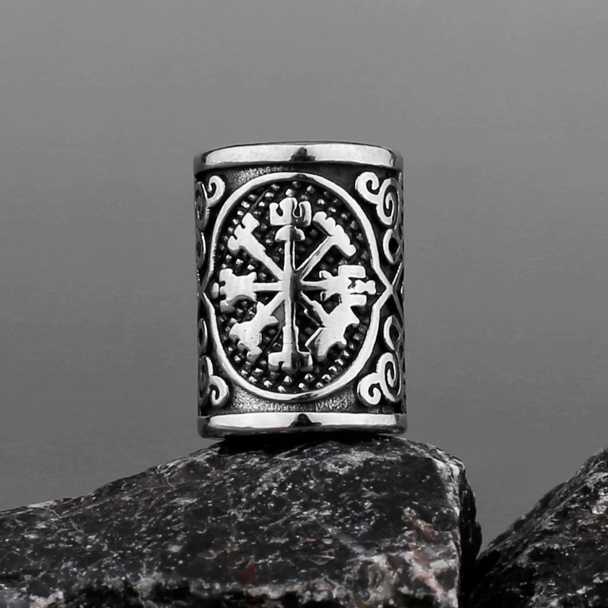 Viking Letter Titanium Steel Vintage Stainless Casing Necklace