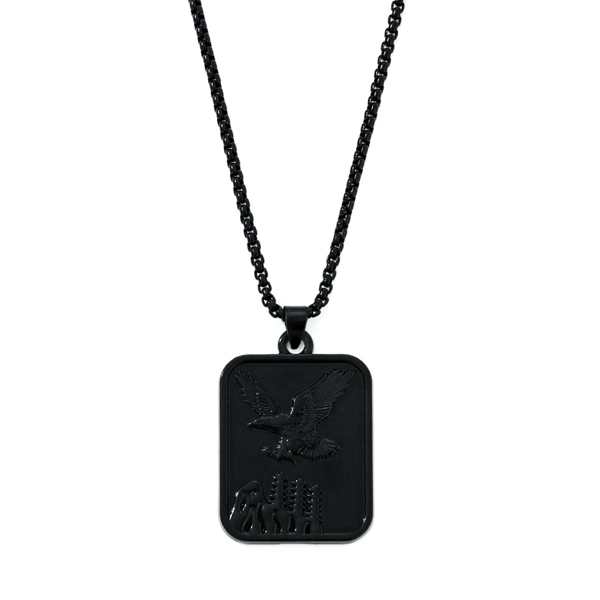 Men's Double Row Magnet Back Of Turtle Eagle Curved Fashion Punk Jewelry Set