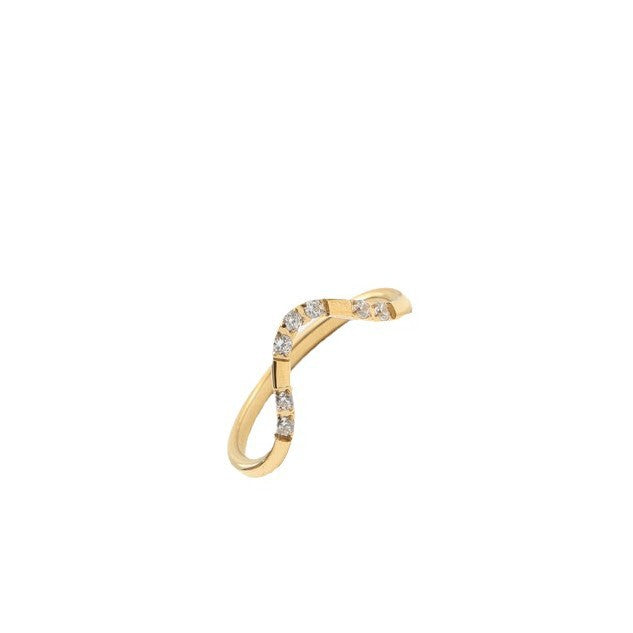 Inlaid Fine Diamond Titanium Steel Gold Rings