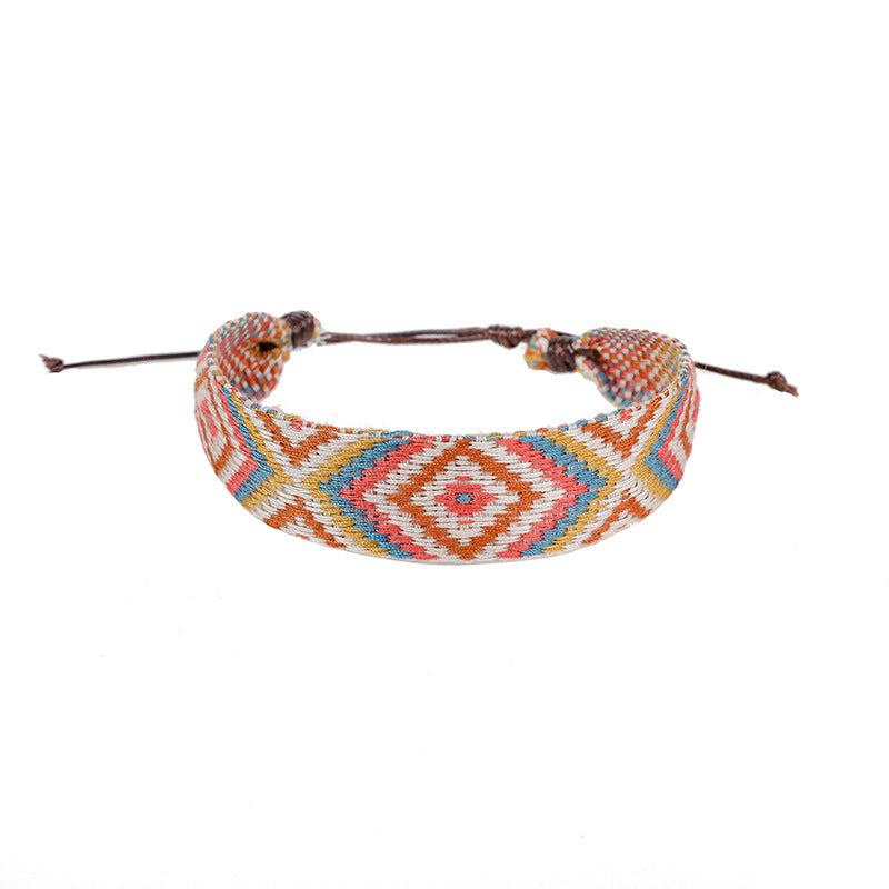 Bohemian Artistic Printed Fabric Carrying Strap Bracelets