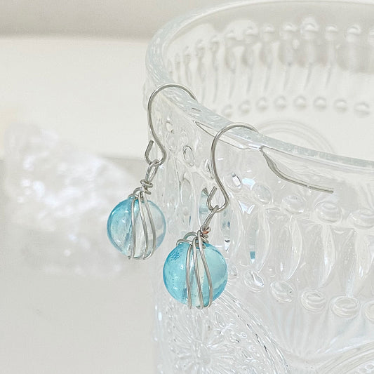 Water Drops Eardrops Trendy Niche High-grade Light Stud Earrings