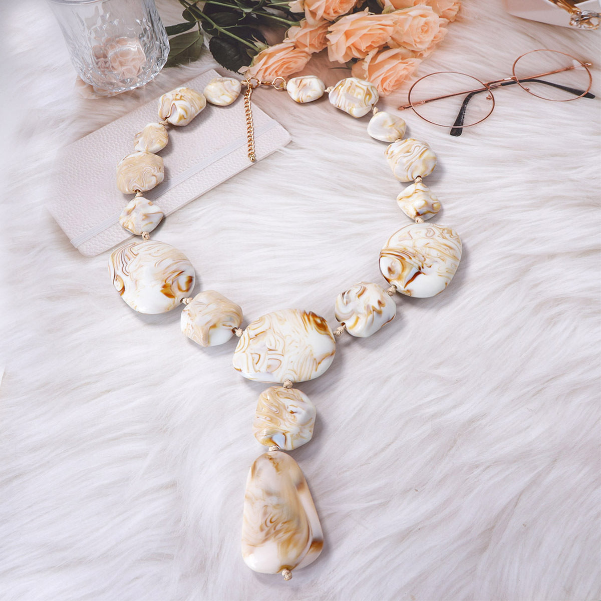 Style Light Luxury High-grade Halo Dyed Irregular Jewelry Set