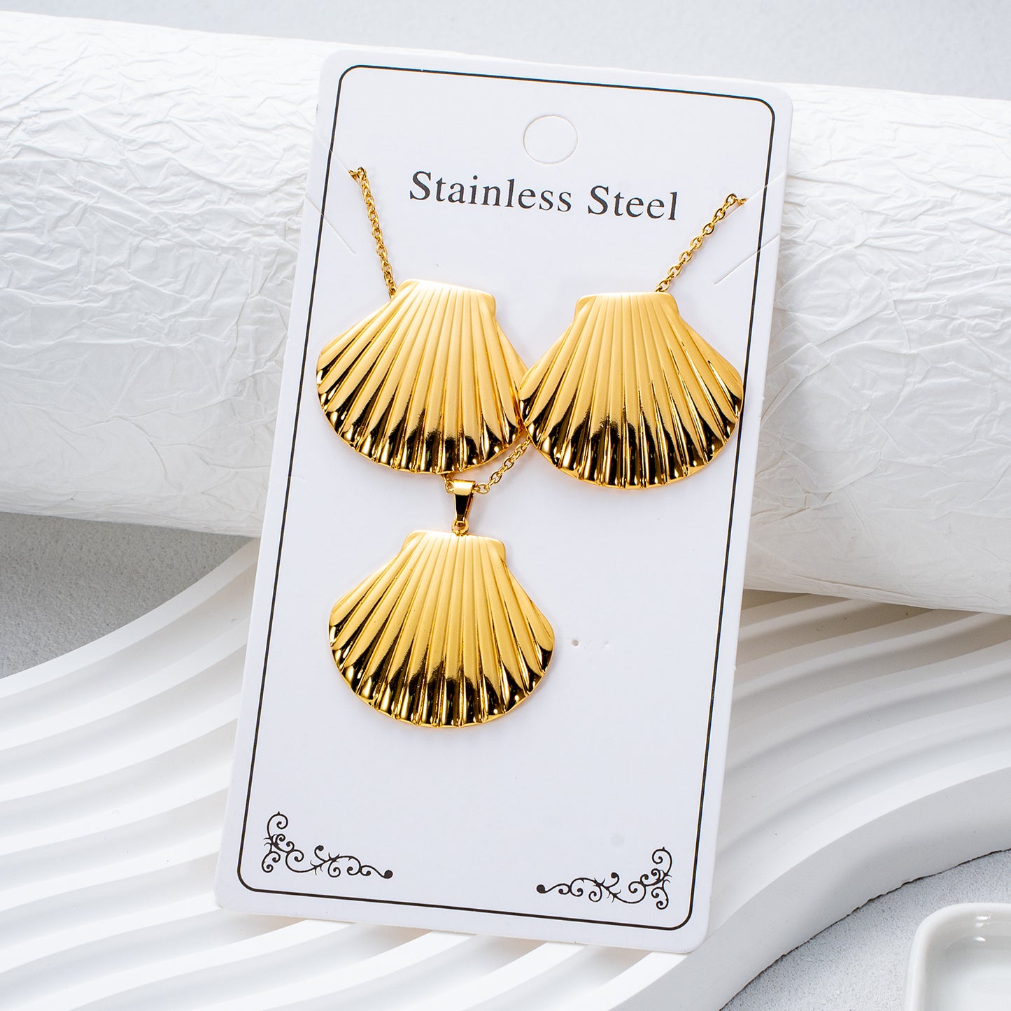 Fashion Personality Stainless Steel Light Luxury Jewelry Set