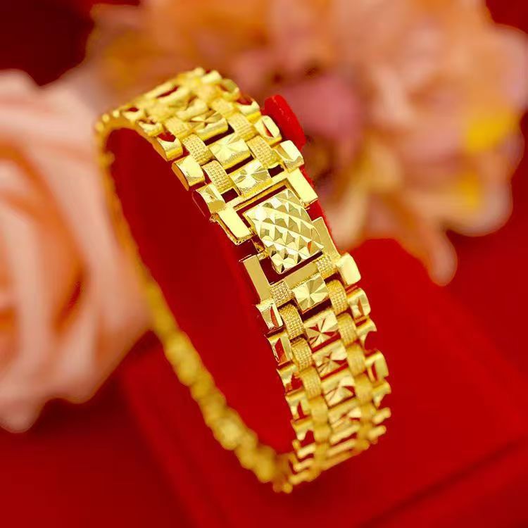 Men's Vietnam Placer Gold Watch Chain Domineering Bracelet